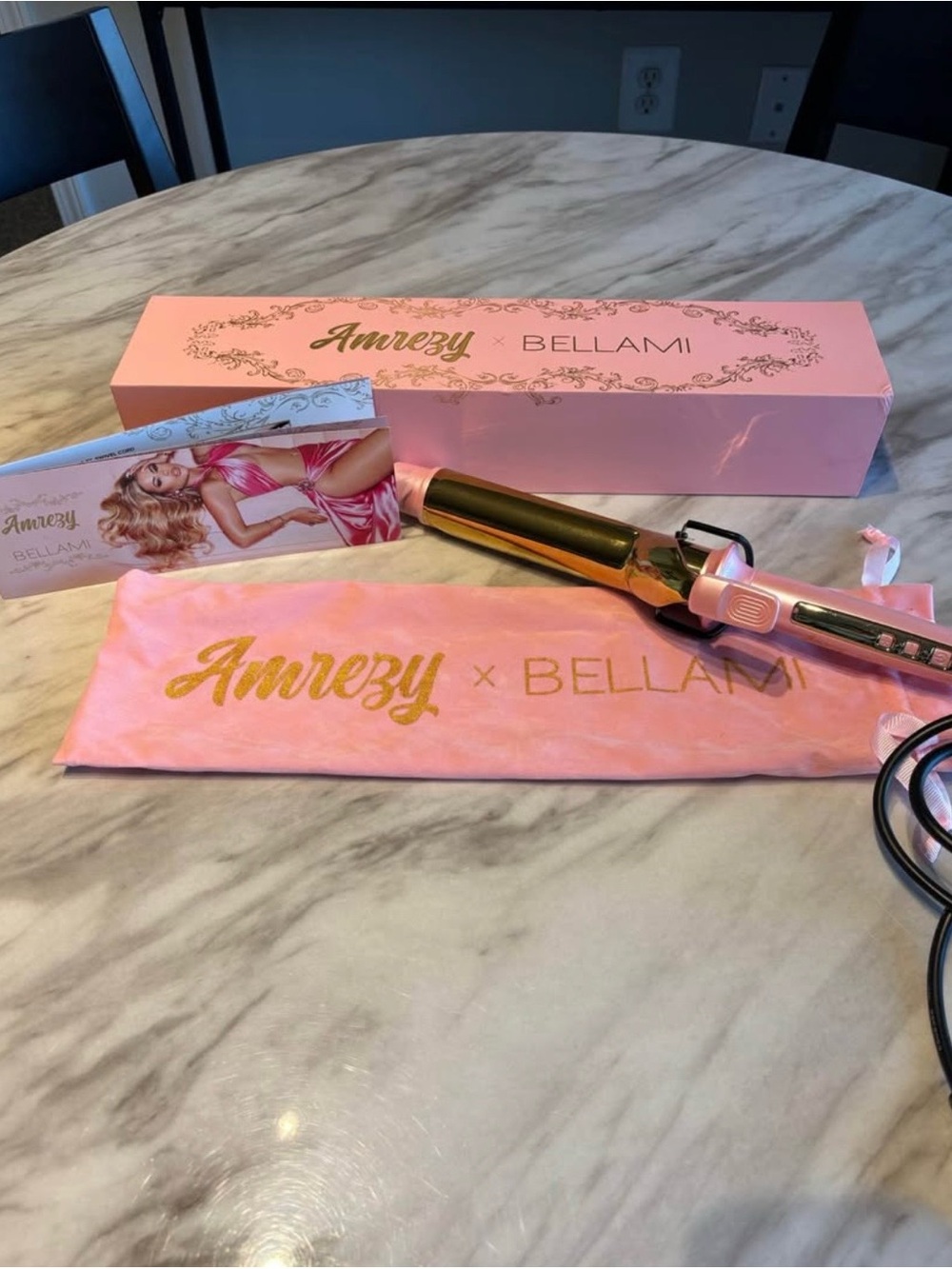 Amrezy Pink & Gold Curling Iron